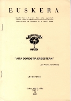 Cubierta de la Separata de Euskera XXXII (1987, 1) (Euskaltzaindia, 1987)